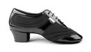 Zapatos de baile de hombre - Modelo PD013 Piel Negra Licra Negra